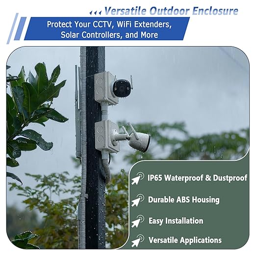 NineLeaf White Junction Box, IP65 Waterproof ABS Plastic Electrical Enclosure, Outdoor Dustproof Weather Resistant Project Box, 3.9 x 3.9 x 2.8 Inch (100x100x70mm), 10PK