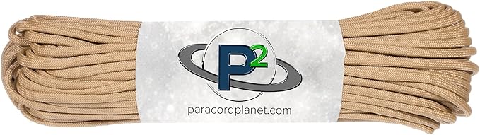 Paracord Planet Solid Color 550lb Paracord – 7 Strand Type III Nylon Cord for Indoor and Outdoor Tasks – Tan (10 ft)