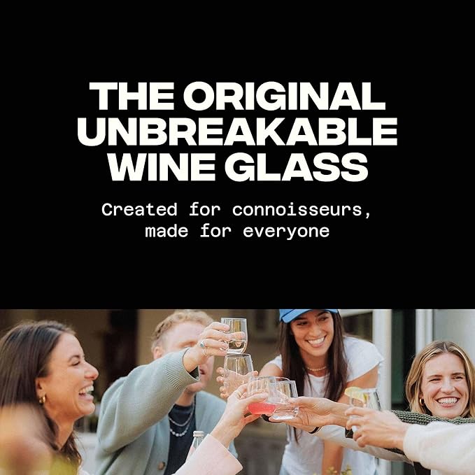 GOVINO Unbreakable Plastic Wine Glasses - Stemless Shatterproof Tritan Glassware, Fancy Cups That Look Like Glass, 16oz, Set of 8