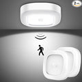 WhitePoplar Closet Light, Battery Operated Ceiling Motion Sensor LED Light, 300LM Indoor Wireless, for Hallway, Garage, Stairway, Pantry, Shed Wall, 2 Pack