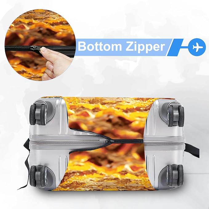ANNA QUEEN Funny Cool Tiger Travel Luggage Cover -Stretchable Airplane Suitcase Protector Sleeve,Universal Washable Fit for 28-30 Inch Checked Baggage,Water Resistant Durable Luggage Protector