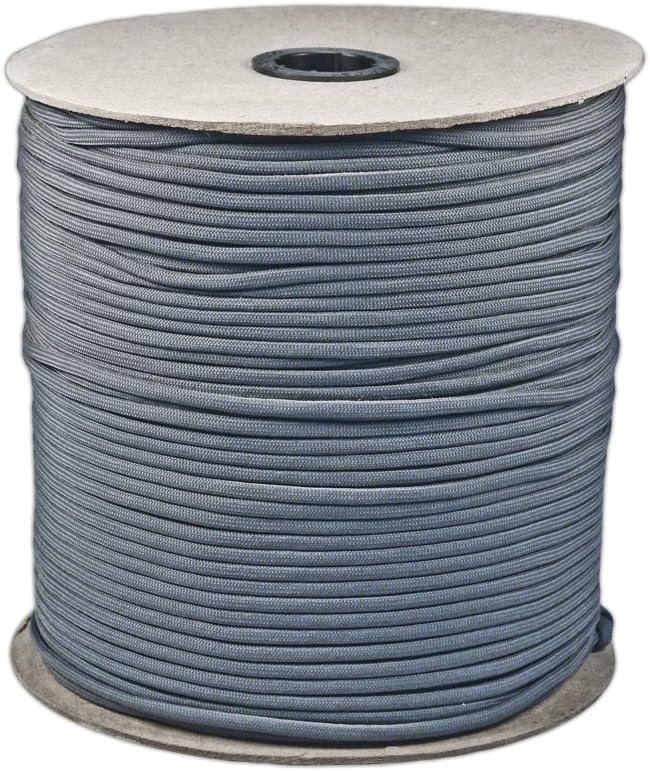 Paracord Planet Solid Color 550lb Paracord – 7 Strand Type III Nylon Cord for Indoor and Outdoor Tasks – Gunmetal Gray (100 ft)