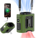 Socool 14500mAh Portable Waist Fan Clip on Belt 360 Rotation Wearable Rechargeable Personal Shirt Fan, 67H Cooling 5-Speed Battery Operated Fans with Light, Neck Fan Hanging for Outdoor Camping Travel