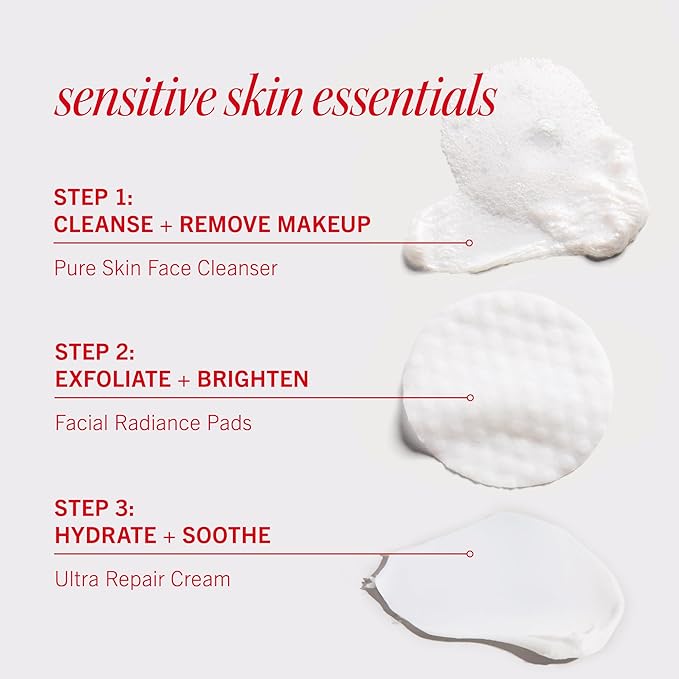 First Aid Beauty Face Faves Kit - Skin Care Gift Set with Facial Cleanser, Exfoliating Face Pads & Ultra Repair Cream - Travel Friendly Skincare Set