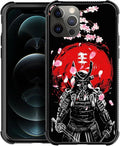 for iPhone 11 Pro Case, Sakura Japanese Samurai Pattern Graphic Design Girl Boy Soft Silicone Hard Acrylic Shock Protection for iPhone 11 Pro