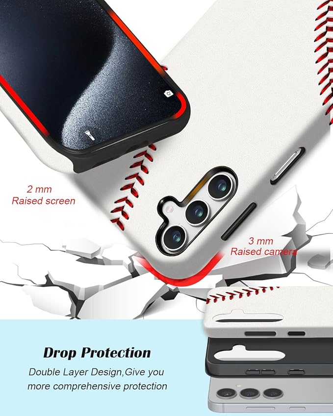 Compatible for Samsung Galaxy A17 5G Case, Dual Layer Heavy Duty 2 in 1 Shockproof Protective Phone Case,Basesall