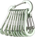 Booms Fishing CC5 Multi-Use Carabiner Clips, 10 Pack 2.7" Small Caribeener Clips, Mini Keychain Aluminum Caribeaner Clip