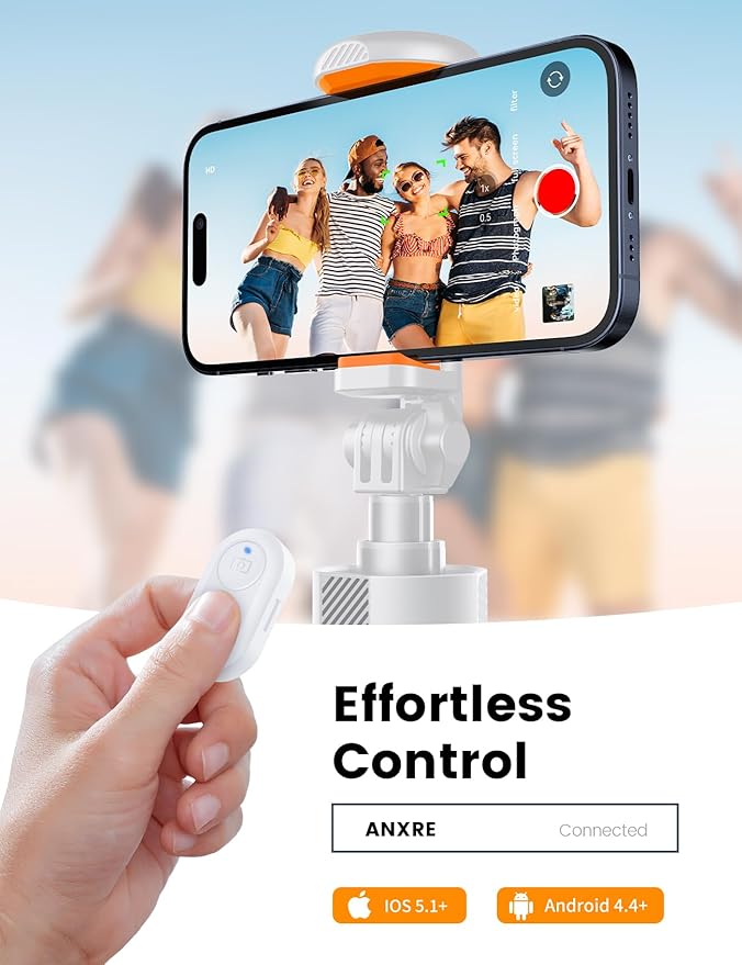 ANXRE 71" Phone Tripod, NT79 Extendable Selfie Stick with 1/4" Camera Mount for Cell Phone＆Camera, Phone Tripod Stand Holder with Remote Compatible with iPhone Android, Camera