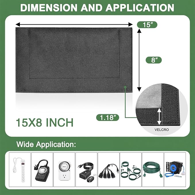 ClawsCover Outdoor Electrical Box Waterproof Cover – 15×8 in