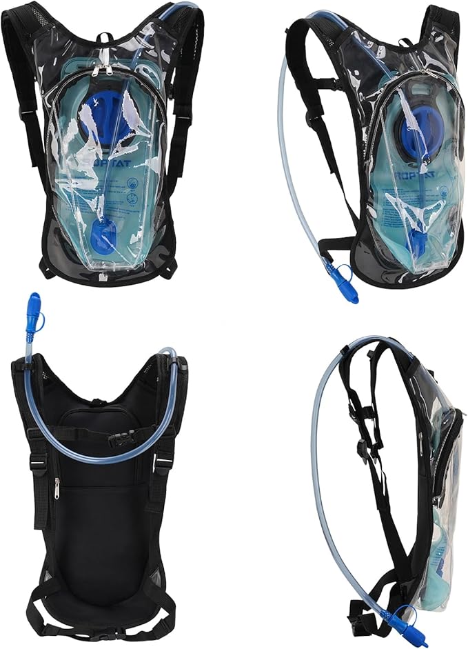 Roptat Hydration Backpack Pack with 2L Hydration Bladder - Lightweight Water Backpack Water Pouch for Women Men Running Riding Biking Music Festival