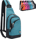 Peicees Small Sling Bag for Women Mens Convertible Crossbody Backpack Shoulder Chest Daypack with Zipper Strap for Hiking