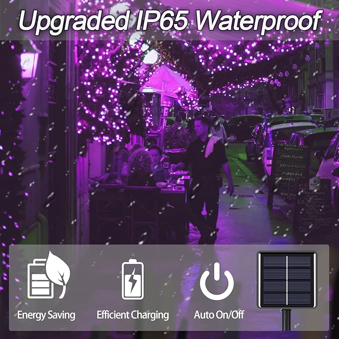 Selarlyt 2 Pack Solar Christmas Lights Outdoor, 72FT 200 LED Solar String Lights with 8 Lighting Modes, IP65 Waterproof Solar Lights Outdoor for Xmas Garden Party Tree Decor