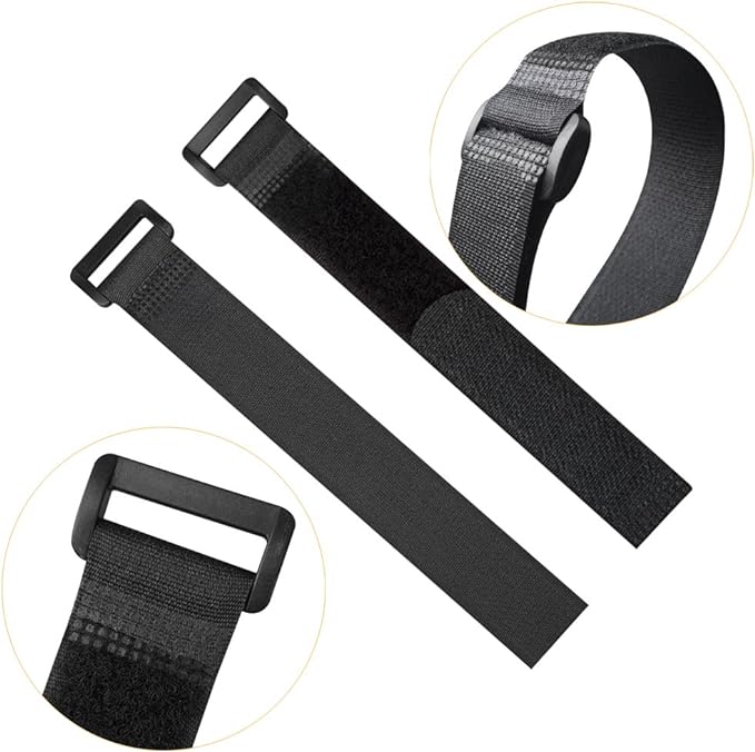YiwerDer Reusable Fastening Cable Straps and Cable Ties Set 24 Pack(8"-12"-18"-24"), Adjustable Hook Loop Cord Management Wire Organizer Straps