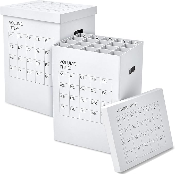 PerKoop 2 Pack Blueprint Holder Storage Organizer for Storing Poster Anchor Charts 40 Slots 25 x 17.7 x 14.2 Inch Blueprint Roll File Holder for Architectural Map School Office Home Items