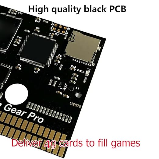 LICAEVEY 600 in 1 Flash Memory Card 4GB Built in Game Cartridge for GG Game Gear Console Support for SMS SG Systems Save Data Storage Gold Plated Contacts