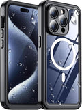 2025 New Designed for iPhone 15 Pro Max Case Waterproof, [Compatible With MagSafe][Built-in Screen & Camera Protector][Full Body Shockproof][IP68 Underwater][Dustproof][Dropproof] Phone Case 6.7"