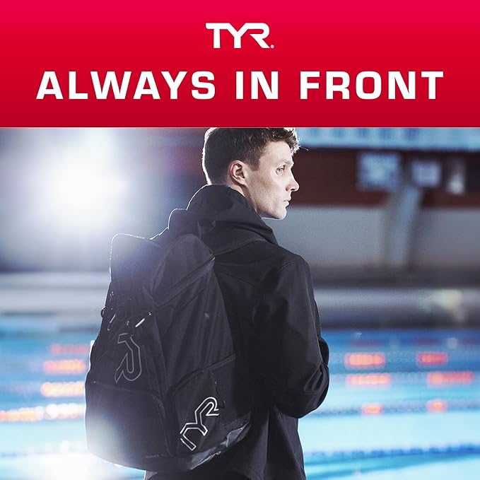 TYR Alliance Backpack - Wet/Dry Athletic Gym and Pool Bag for Men and Women - Separate Wet/Dry Compartments, 45L Capacity, Ergonomic, Water-Resistant - Available in Team Colors