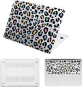 Hard Shell for MacBook 12 inch Case Retina 2015 2016 2017 Release (Model A1534),Plastic Protective Laptop Cover & Keyboard Cover Skin for Apple MacBook Air 12",Cheetah Print