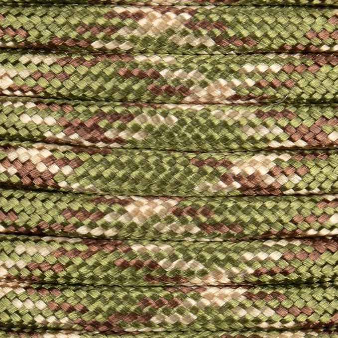 Paracord Planet 550 Camping Collection – Type III Paracord for Outdoor Enthusiasts - Multi Camo 10 Feet
