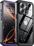 SPIDERCASE for iPhone 16 Pro Max Case Waterproof, Built-in Screen & Camera Protector [IP68 Underwater][Full Body Shockproof][Dustproof] Heavy Duty Rugged Phone Cover 6.9", Purple