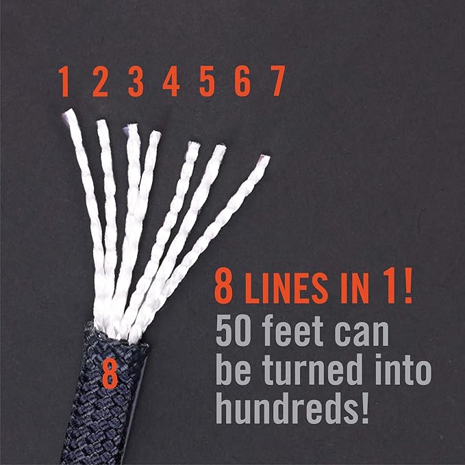 Atwood Rope MFG 550 Paracord 100 Feet 7-Strand Core Parachute Cord (Rattler)