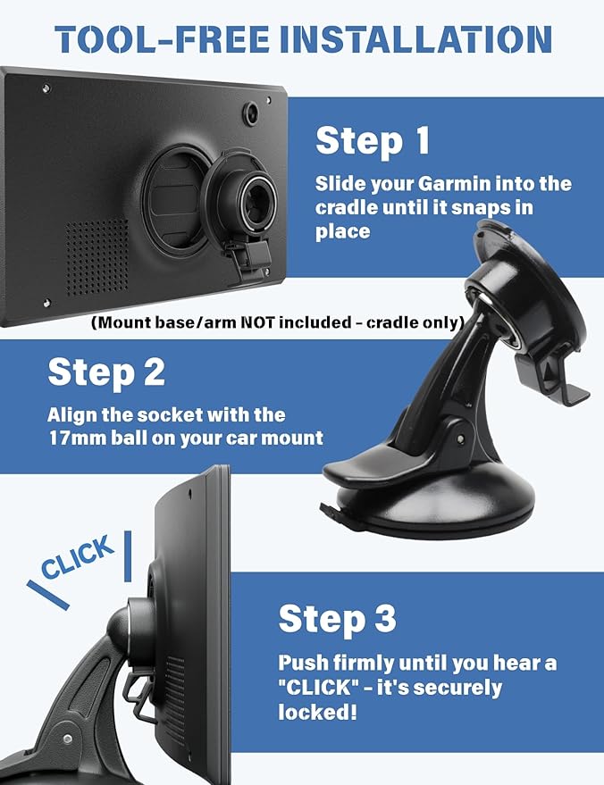 EWAY 2-Pack GPS Bracket Cradle Mount for Garmin Nuvi 42LM 44 52LM 54 55LMT 56 58 2407 2408 2447 2448 2467 2497 2507 2508 2547 2548 2557 2567 2577, Replacement Accessories for Garmin Navigator