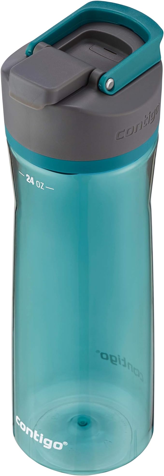 Contigo AUTOSEAL Cortland 24oz Water Bottle BPA-Free Plastic Spill Leak-Proof Lid and Carry Handle Dishwasher Safe Spirulina (Pack of 4)