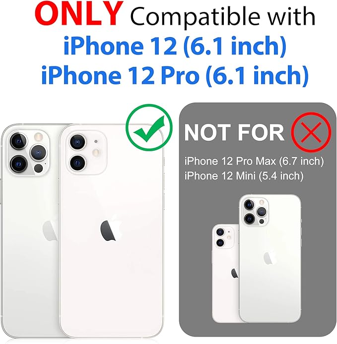 SPORTLINK Compatible with iPhone 12 Waterproof Case - iPhone 12 Pro Waterproof Case, Full Body Shockproof Dustproof Phone Screen Protector Rugged Cases for iPhone 12/12 Pro 6.1 Inches Blue