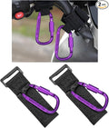 KVAEY 2 Pack Multipurpose Hook for Hanging Helmet, Goggle, Headsets, Durable Carabiners, Roll Bar Accessory Hook Hanger (Purple)