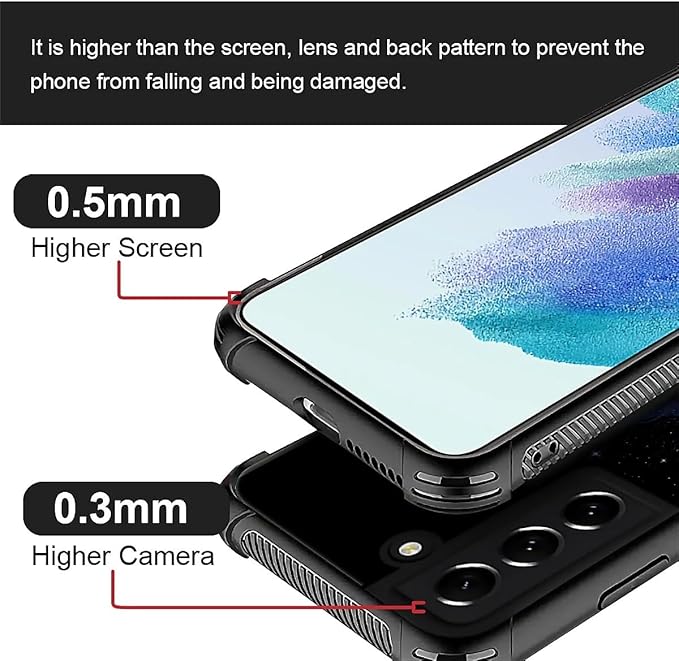 for Samsung Galaxy S21 FE Case, Galaxy Fox Wolf Pattern Graphic Design Girl Boy Soft Silicone Hard Acrylic Shock Protection for Samsung Galaxy S21 FE