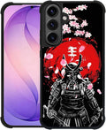 for Samsung Galaxy S26 Plus Case,Graphic Design for Girl Boy Soft Silicone Hard Acrylic Shock Protection Designed for Samsung Galaxy S26 Plus Sakura Japanese Samurai Pattern