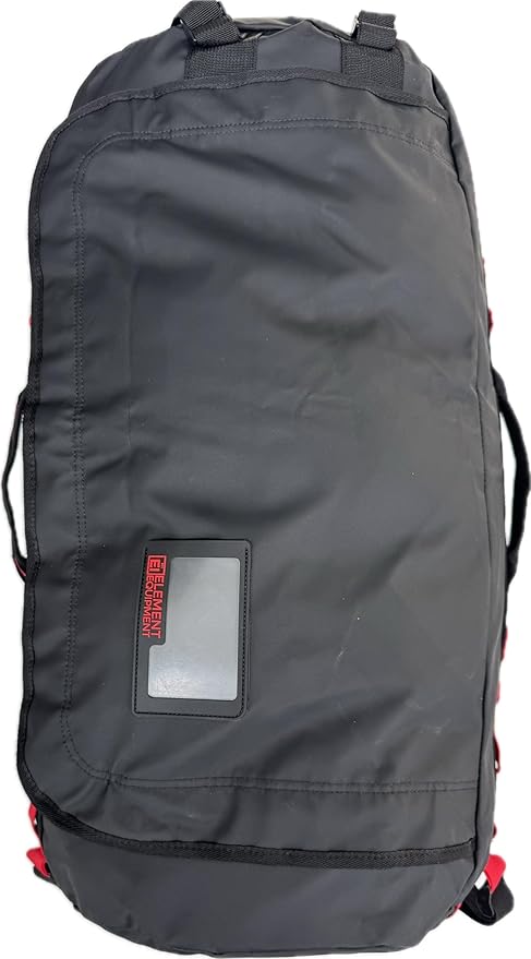 Element Equipment Trailhead Duffel Bag Shoulder Straps Waterproof Black/Red Small