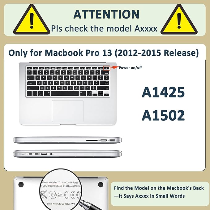 Protective Case for MacBook Pro 13 inch Retina 2015-2012 Release (Model A1502 A1425),13.3" Pretty Prints Hardshell Cover & Keyboard Cover for Laptop Pro 13.3",Cheetah Print