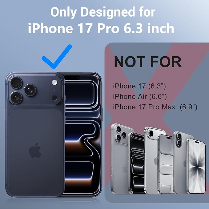 Red2Fire for iPhone 17 Pro Case Waterproof, [Built-in Screen Protector & Camera Protector][Compatible with MagSafe][Full Body Shockproof][IP68 Waterproof][Dustproof] Phone Case 6.3" Orange/Clear
