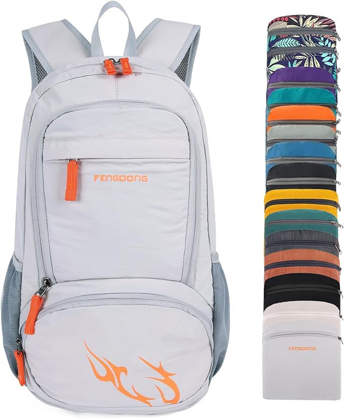 FENGDONG 35L Lightweight Foldable Waterproof Packable Travel Small Hiking Backpack Daypack for men women