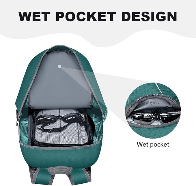 MIYCOO Backpack - Ultra Lightweight Packable Backpack for Travel Camping, Hiking Back Pack Waterproof Foldable Daypack for Men Women Green