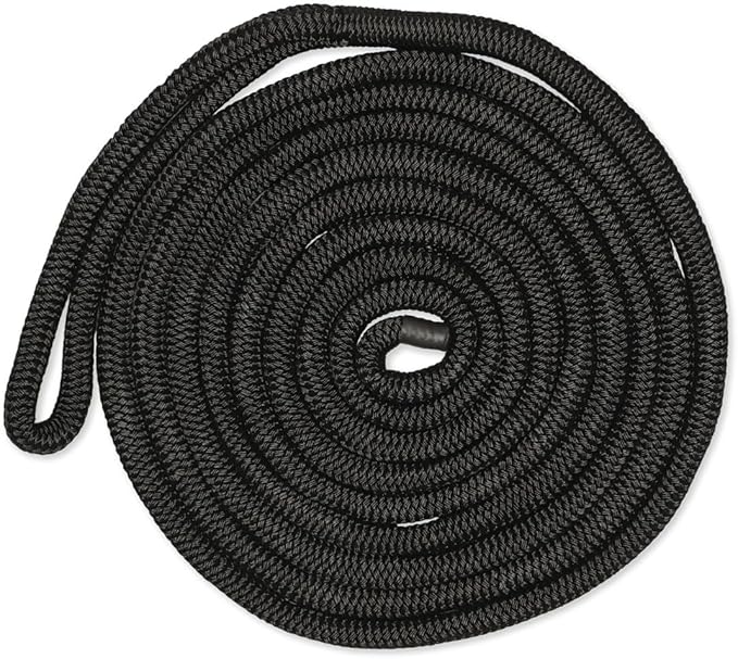 CDL3810BK, Dock Line, 3/8" Diameter - 10' Length, Double Braid, Black