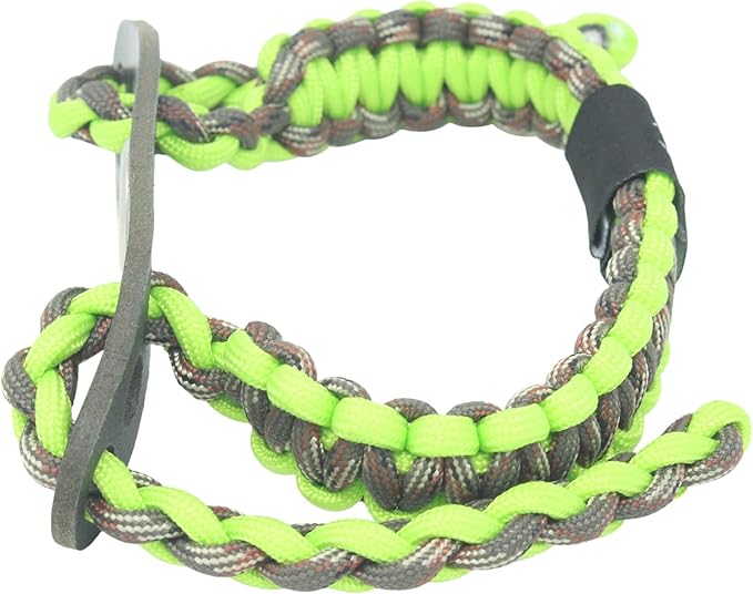 Realtree® Paracord Archery Bow Wrist Sling - 100% Full Grain Leather 550 Paracord