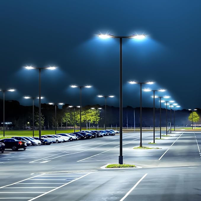 480W LED Parking Lot Light Outdoor,72000LM 100V-277V Dusk to Dawn LED Building Flood Lights Commercial 5000K Slip Fitter Street Pole Lights IP65 Waterproof Large Area Shoebox Barn Lighting