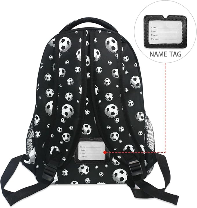 Wamika Football Ice Fire Boy Backpack Soccer Ball Sports School Backpack Kids Preschool Book Bag