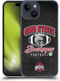 Head Case Designs Officially Licensed Ohio State University Vintage Football Graphics Hard Back Case Compatible with Apple iPhone 15