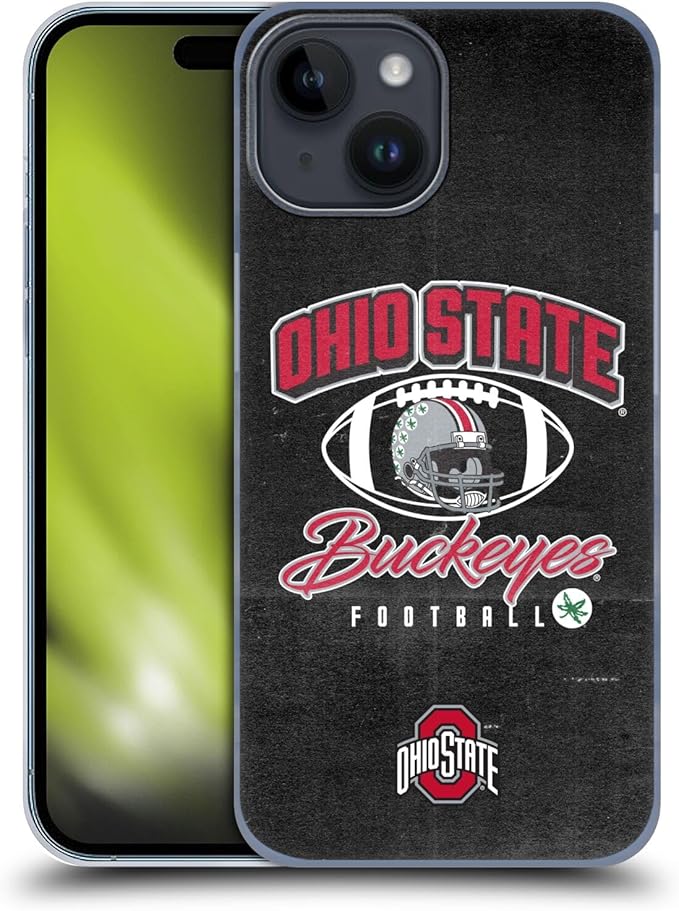 Head Case Designs Officially Licensed Ohio State University Vintage Football Graphics Hard Back Case Compatible with Apple iPhone 15