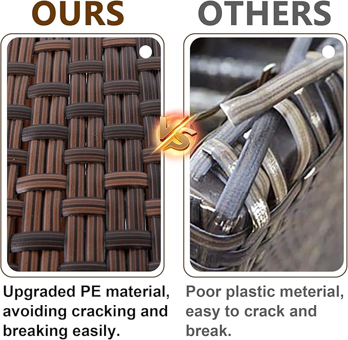 Biggun 230ft Wicker Repair Kit - Rattan Patio Chair Sofas Repair Supplies for Outdoor Lawn Furniture, Premium New Materials Basket Weaving Webbing Replacement Parts