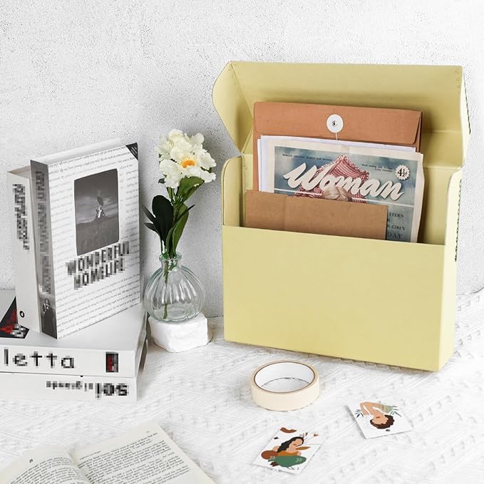 Lineco Archival Document Storage Box with Metal Edge, Acid-Free Tan Boxboard, Organize and Store Files, Prints, Photos, Legal-Sized Case 15.5" x 10.5" x 2.5" Wide