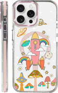 Case for iPhone 15 Pro,[Compatible with MagSafe],Spaceship Mushroom Phone Case Design，for Women Girls Magnetic Clear Cover - Slim, Sleek, & Shockproof Protection