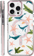 Case for iPhone 16 Pro,[Compatible with MagSafe],Sealife Whale Ocean Wildlife Clear Phone Case Design，for Women Girls Magnetic Clear Cover - Slim, Sleek, & Shockproof Protection