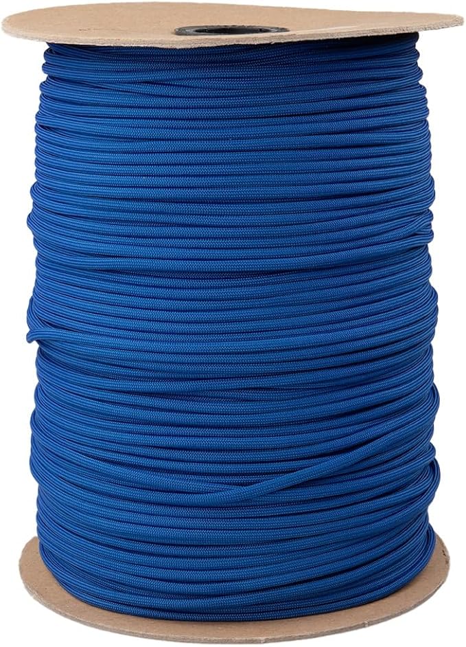 Paracord Planet Solid Color 550lb Paracord – 7 Strand Type III Nylon Cord for Indoor and Outdoor Tasks – Cobalt Blue (250 ft)