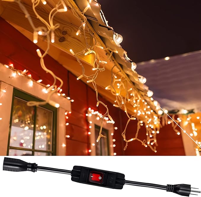 Extension Cord with Switch On/Off Waterproof Switch 10Ft No Plugging and Unplugging Invintage Stereo Devices Without Built-in Power Switch(10 FT)