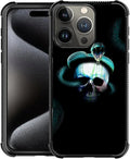 for iPhone 16 Pro Max Case, Skeleton Winding Snake Pattern Graphic Design Girl Boy Soft Silicone Hard Acrylic Shock Protection for iPhone 16 Pro Max