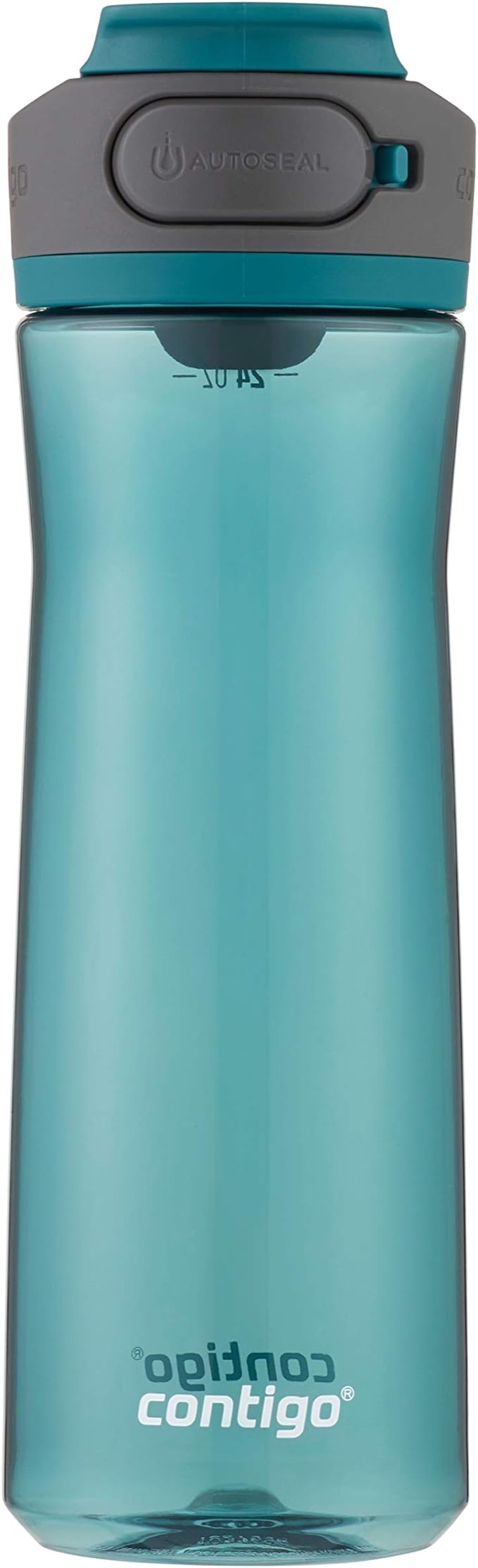 Contigo AUTOSEAL Cortland 24oz Water Bottle BPA-Free Plastic Spill Leak-Proof Lid and Carry Handle Dishwasher Safe Spirulina (Pack of 4)
